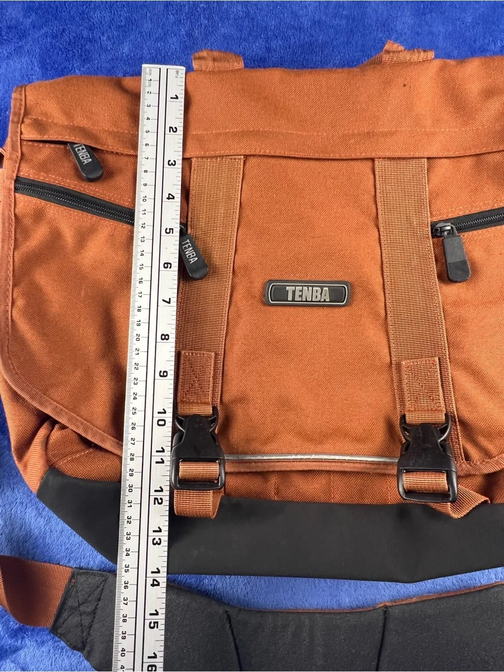 Tenba Orange Nylon Messenger Camera Photo Bag Crossbody Laptop Case